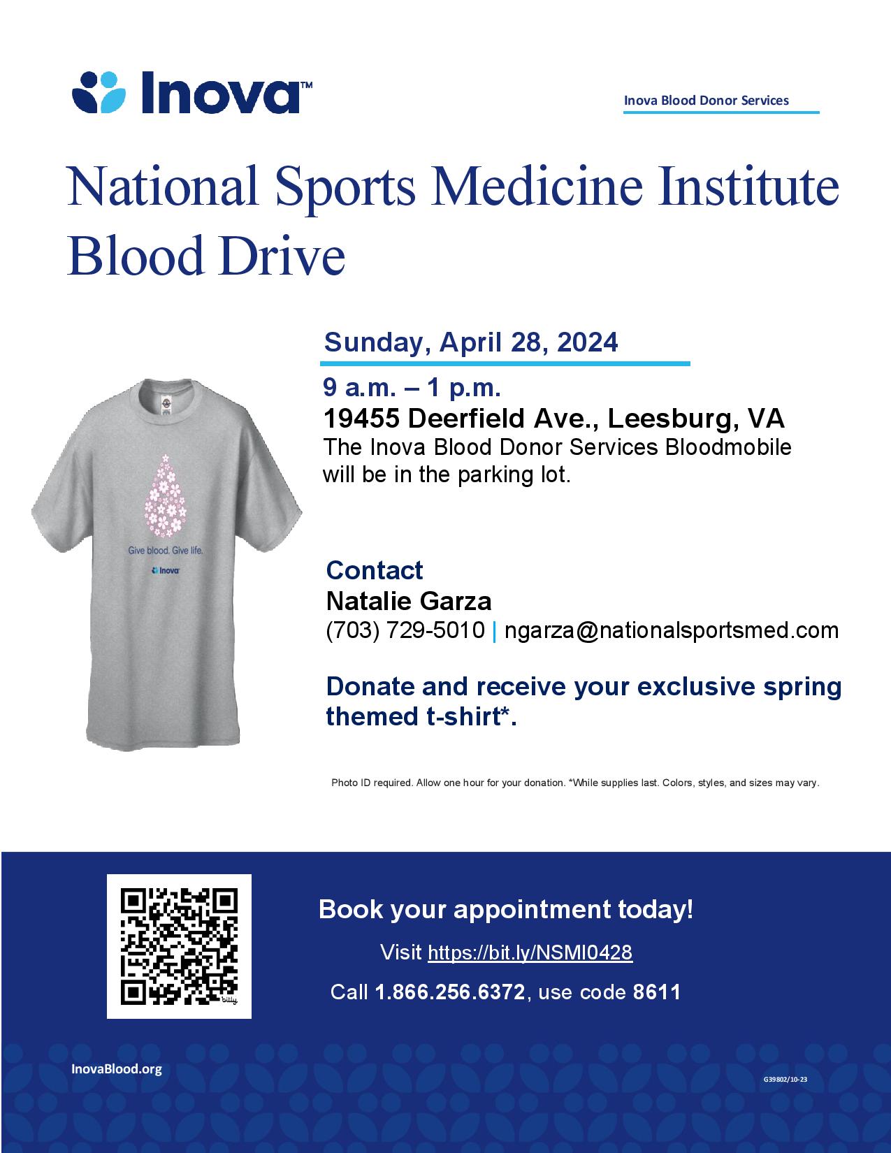 Blood Drive at National Sports Medicine Institute