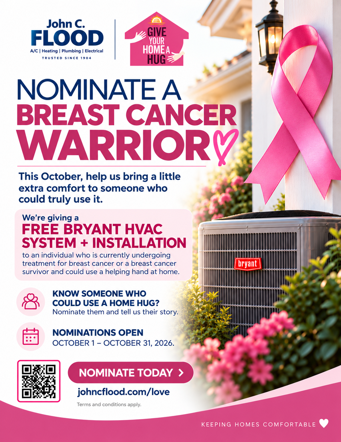Nominate a Breast Cancer Warrior for a Free HVAC System